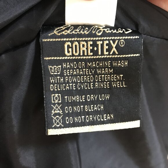 Eddie Bauer Gore-Tex Hooded Soft Shell Tan Mid-Length Coat Mens S - Picture 4 of 14